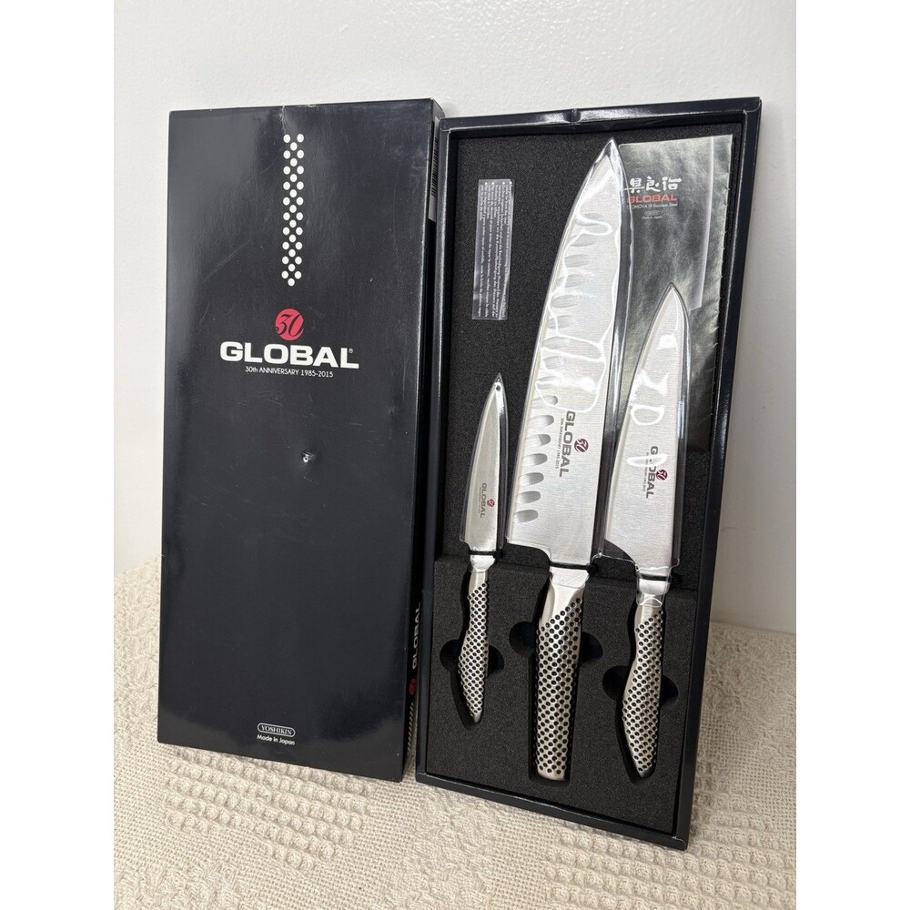 NEW Global 30th Anniversary 3 Pc. Knife Set in retail box Cook’s Paring